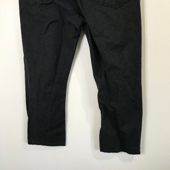 Kenneth Cole New York Gray Black Pants Mens Waist Size 32 Cropped Ankle Mid Rise - Picture 7 of 11